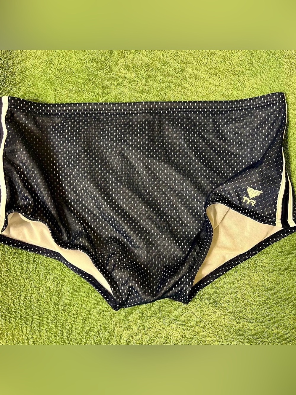 TYR Men’s Navy Drag Suit Trunks with White Trim
